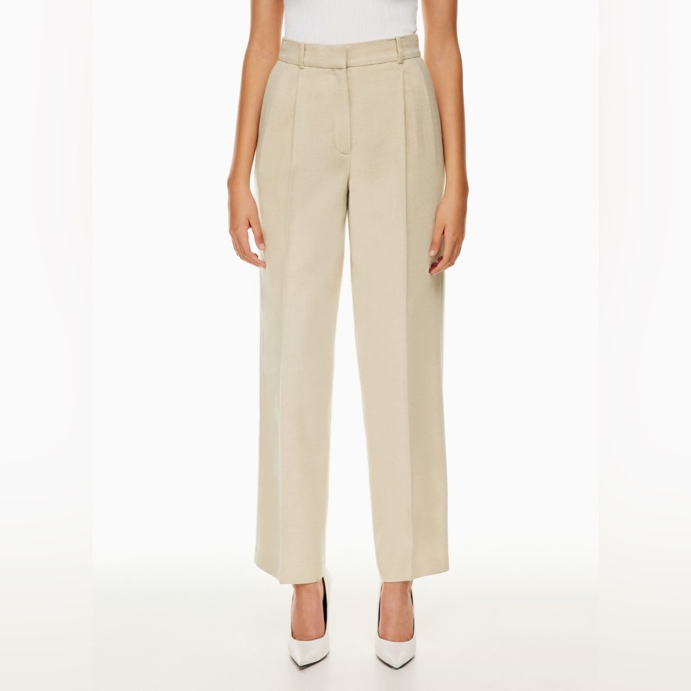 Babaton Pleated Wool Pants